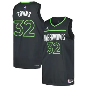 Fascinante Eccezionale Karl Anthony Towns Minnesota Timberwolves Jordan Brand Authentic Player Jersey Statement Edition Anthracite per i devoti sostenitori