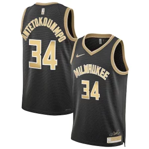 Delizioso Carino Giannis Antetokounmpo Milwaukee Bucks Nike Unisex Select Series Swingman Jersey Black per i devoti sostenitori