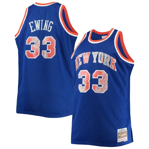 Eccezionale Trendy Patrick Ewing New York Knicks Big & Tall 1991/92 NBA 75th Anniversary Diamond Swingman Jersey Blue per i devoti sostenitori