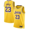 Gorgeous LeBron James Los Angeles Lakers Nike Unisex Swingman Jersey Icon Edition Gold/White per i devoti sostenitori