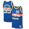 Delizioso Dikembe Mutombo Denver Nuggets 1991/92 Hardwood Classics Swingman Jersey Blue per i devoti sostenitori