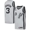 Raffinato Keldon Johnson San Antonio Spurs Nike Swingman Player Jersey Statement Edition Silver per i devoti sostenitori