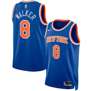 Fantastico Kemba Walker New York Knicks Nike Unisex Swingman Jersey Icon Edition Blue per i devoti sostenitori