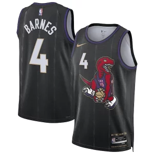 Bellissimo Incantevole Lussuoso Scottie Barnes Toronto Raptors Nike Unisex 2024/25 Swingman Player Jersey City Edition Black per i devoti sostenitori