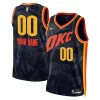 Fascinante Raffinato Oklahoma City Thunder Nike Unisex 2023/24 Custom Swingman Jersey Navy City Edition per i devoti sostenitori