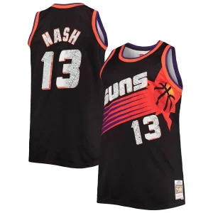 Pratico Magnifico Steve Nash Phoenix Suns Big & Tall 1996/97 NBA 75th Anniversary Diamond Swingman Jersey Black per i devoti sostenitori