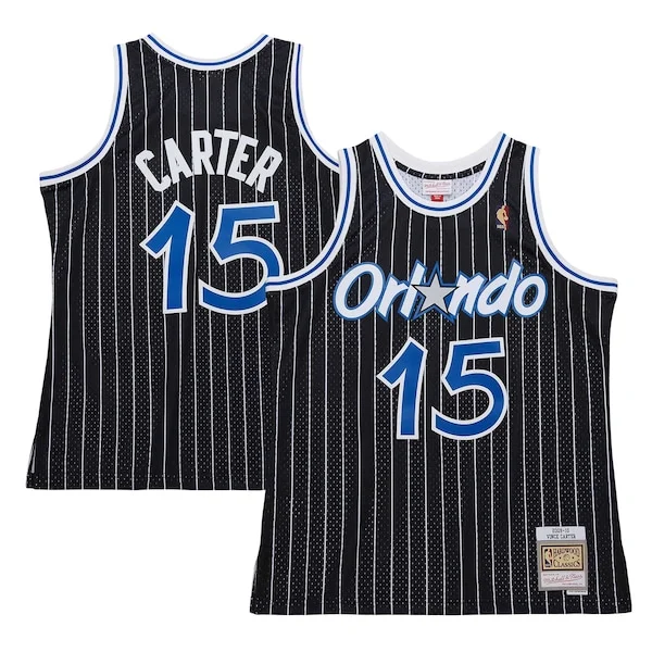 Robusto Resistente Vince Carter Orlando Magic 2009/10 Hardwood Classics Swingman Jersey Black per i devoti sostenitori