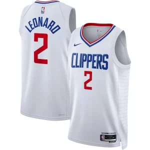 Resistente Sofisticato Kawhi Leonard LA Clippers Nike Unisex Swingman Jersey Association Edition White/Royal per i devoti sostenitori