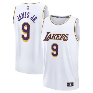 Elegante Robusto Delizioso Bronny James Los Angeles Lakers Fast Break Replica Player Jersey Association Edition White per i devoti sostenitori