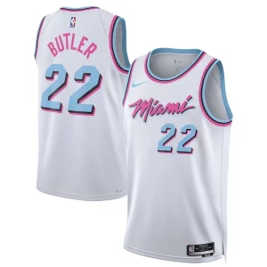 Prestigioso Classico Splendido Jimmy Butler Miami Heat Nike Unisex 2024/25 Swingman Player Jersey City Edition White per i devoti sostenitori