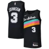 Fantastico Keldon Johnson San Antonio Spurs Nike Swingman Player Jersey City Edition Black per i devoti sostenitori