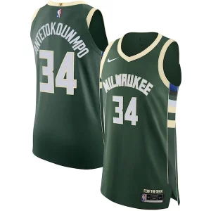 Pratico Duraturo Delizioso Giannis Antetokounmpo Milwaukee Bucks Nike Authentic Jersey Association Edition Hunter Green per i devoti sostenitori