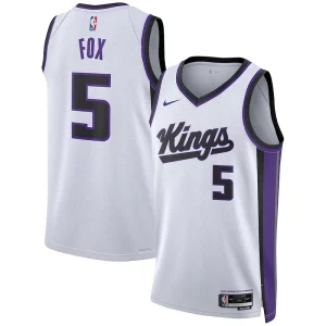 Ottimo Cool De'Aaron Fox Sacramento Kings Nike Unisex Swingman Jersey Association Edition White per i devoti sostenitori