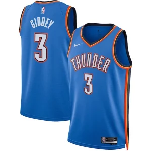 Elegante Gorgeous Josh Giddey Oklahoma City Thunder Nike Unisex Swingman Jersey Icon Edition Blue per i devoti sostenitori