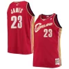 Comodo Pratico Attraente LeBron James Cleveland Cavaliers 2003/04 Big & Tall Hardwood Classics Swingman Jersey Red per i devoti sostenitori