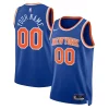 Lussuoso New York Knicks Nike Unisex Swingman Custom Jersey Blue Icon Edition per i devoti sostenitori