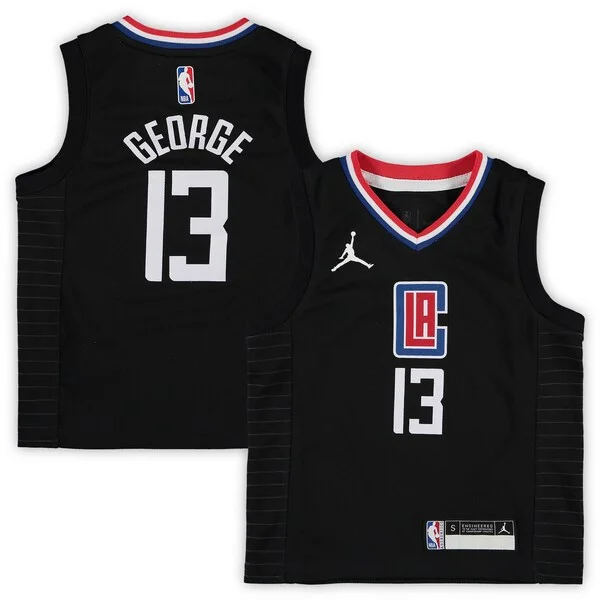 Cool Robusto Paul George LA Clippers Jordan Brand Preschool 2020/21 Fast Break Replica Jersey Statement Edition Black per i devoti sostenitori