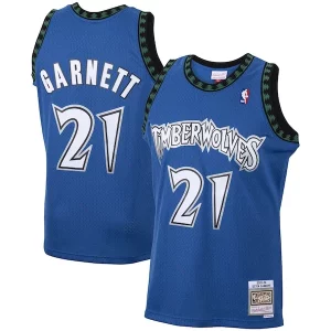 Versatile Elegante Kevin Garnett Minnesota Timberwolves 2001/02 Hardwood Classics Swingman Jersey Blue per i devoti sostenitori