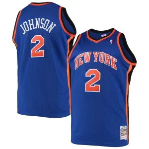 Comodo Larry Johnson New York Knicks 1998/99 Big & Tall Hardwood Classics Swingman Jersey Blue per i devoti sostenitori