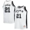 Robusto Raffinato Sofisticato Tim Duncan San Antonio Spurs Big & Tall Hardwood Classics 1998/99 Swingman Jersey White/Black per i devoti sostenitori