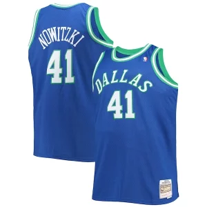 Fascinante Prestigioso Meraviglioso Dirk Nowitzki Dallas Mavericks Big & Tall 1998/99 Hardwood Classics Swingman Jersey Blue per i devoti sostenitori
