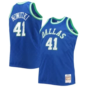 Delizioso Stupendo Trendy Dirk Nowitzki Dallas Mavericks Big & Tall 1998/99 NBA 75th Anniversary Diamond Swingman Jersey Blue per i devoti sostenitori