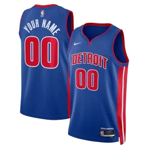 Gorgeous Pratico Detroit Pistons Nike Unisex Swingman Custom Jersey Blue Icon Edition per i devoti sostenitori