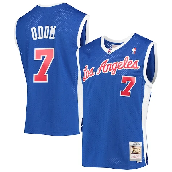 Stupendo Lamar Odom LA Clippers 2001/02 Hardwood Classics Swingman Jersey Royal per i devoti sostenitori