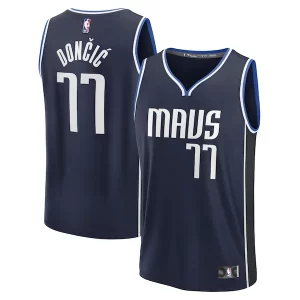 Comodo Meraviglioso Luka Dončić Dallas Mavericks Men's Fast Break Player Jersey Statement Edition Navy per i devoti sostenitori