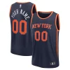 Raffinato Ottimo New York Knicks Custom Fast Break Jersey Navy Statement Edition per i devoti sostenitori