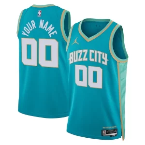 Sofisticato Charlotte Hornets Jordan Brand Unisex 2023/24 Custom Swingman Jersey Teal City Edition per i devoti sostenitori