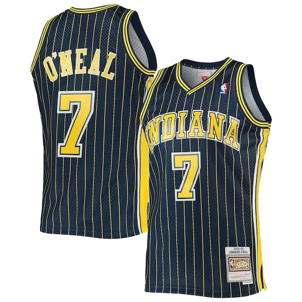 Delizioso Jermaine O'Neal Indiana Pacers 2003/04 Hardwood Classics Swingman Jersey Navy per i devoti sostenitori
