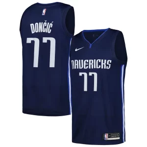 Bellissimo Moderno Luka Dončić Dallas Mavericks Nike Swingman Player Jersey City Edition Navy per i devoti sostenitori