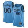 Fascinante LA Clippers Nike Unisex 2024/25 Custom Swingman Jersey City Edition Light Blue per i devoti sostenitori