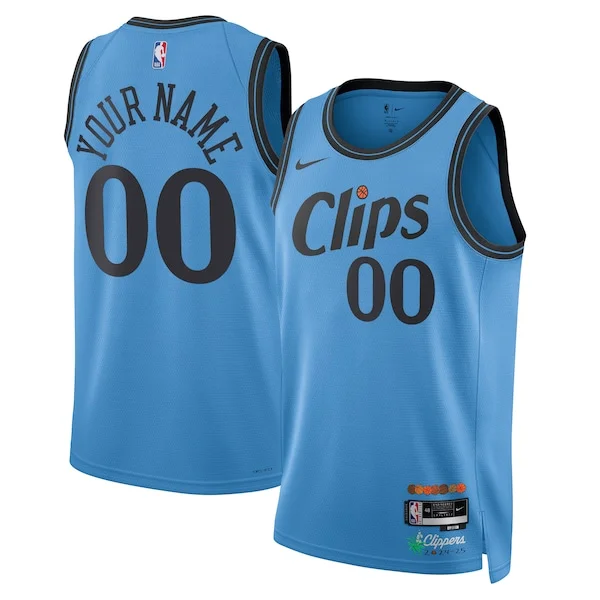 Fascinante LA Clippers Nike Unisex 2024/25 Custom Swingman Jersey City Edition Light Blue per i devoti sostenitori