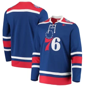 Fascinante Ottimo Philadelphia 76ers G III Sports by Carl Banks Pointman Hockey Fashion Jersey Royal per i devoti sostenitori