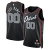 Robusto Cool Detroit Pistons Nike Unisex 2023/24 Custom Swingman Jersey Black City Edition per i devoti sostenitori