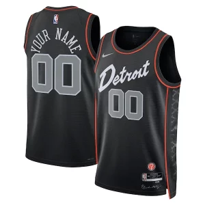 Robusto Cool Detroit Pistons Nike Unisex 2023/24 Custom Swingman Jersey Black City Edition per i devoti sostenitori