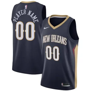 Trendy Accattivante New Orleans Pelicans Nike Swingman Custom Jersey Navy Icon Edition per i devoti sostenitori