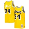 Resistente Bellissimo Magnifico Shaquille O'Neal Los Angeles Lakers 1996/97 Hardwood Classics Off Court Swingman Jersey Yellow per i devoti sostenitori