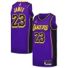 Raffinato Comodo Sofisticato LeBron James Los Angeles Lakers Jordan Brand Authentic Player Jersey Statement Edition Purple per i devoti sostenitori