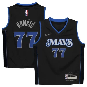 Meraviglioso Raffinato Delizioso Luka Dončić Dallas Mavericks Nike Toddler 2023/24 Swingman Replica Jersey City Edition Black per i devoti sostenitori