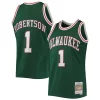 Stupendo Oscar Robertson Milwaukee Bucks 1996/97 Hardwood Classics NBA 75th Anniversary Diamond Swingman Jersey Green per i devoti sostenitori