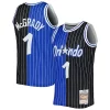 Duraturo Classico Tracy McGrady Orlando Magic Hardwood Classics 2003/04 Split Swingman Jersey Blue/Black per i devoti sostenitori
