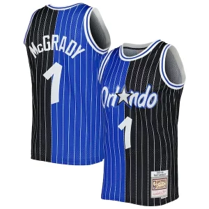 Duraturo Classico Tracy McGrady Orlando Magic Hardwood Classics 2003/04 Split Swingman Jersey Blue/Black per i devoti sostenitori