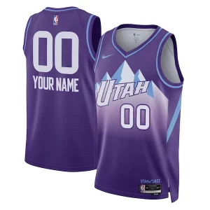 Accattivante Splendido Elegante Utah Jazz Nike Unisex 2024/25 Custom Swingman Jersey City Edition Purple per i devoti sostenitori