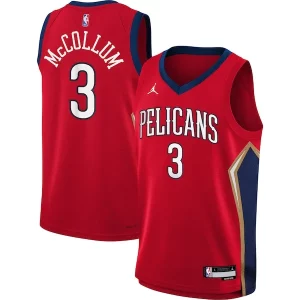 Cool Moderno Pratico C.J. McCollum New Orleans Pelicans Jordan Brand Youth Swingman Jersey Statement Edition Red per i devoti sostenitori