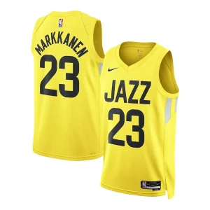Pratico Lauri Markkanen Utah Jazz Nike Unisex Swingman Jersey Association Edition Gold per i devoti sostenitori
