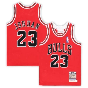 Duraturo Bellissimo Michael Jordan Chicago Bulls Toddler 1997/98 Hardwood Classics Authentic Jersey Red/Black/White per i devoti sostenitori