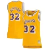 Magnifico Fascinante Fantastico Magic Johnson Los Angeles Lakers Women's 1984/85 Hardwood Classics Swingman Jersey Gold per i devoti sostenitori